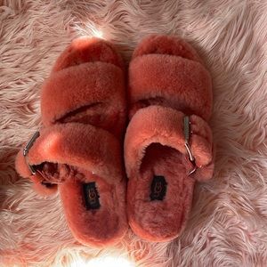 Like new Furry UGG slides